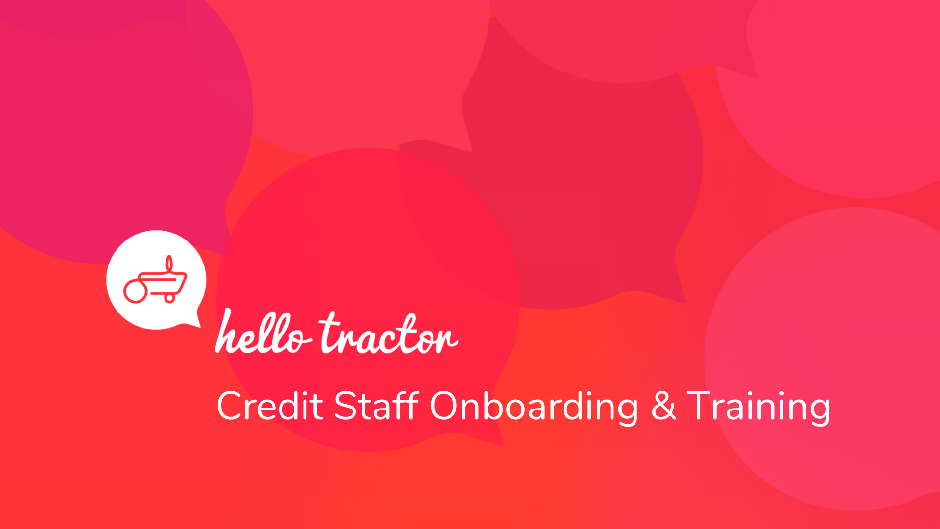 Credit Staff Onboarding & Training